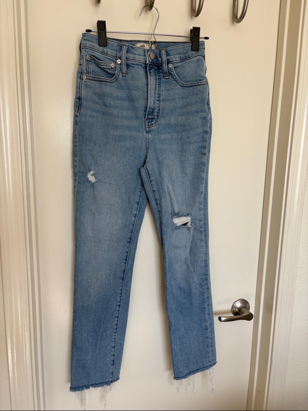 Madewell Light Blue High-Rise Distressed Jeans